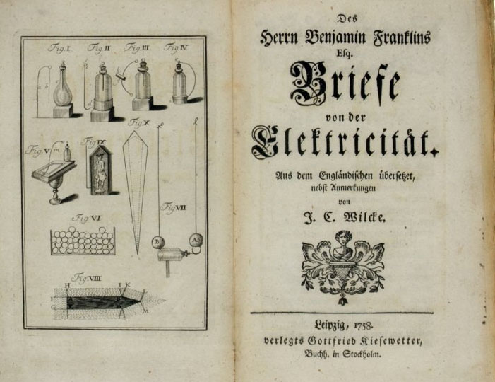 FRANKLIN Briefe von der Elektricit�t - klein